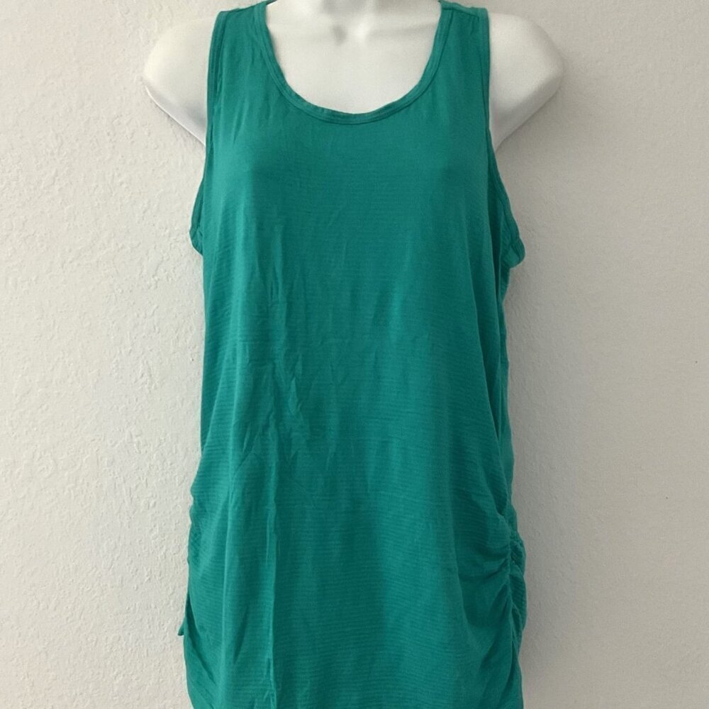 Energy Zone Lace Ruched Side Racerback Tank Top Activewear Like New M